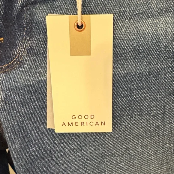 Good American Good Legs Straight Women's Blue Jeans - Picture 3 of 6
